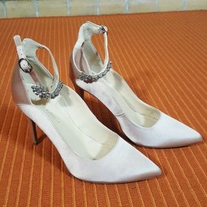 Elegant Pink Ankle Strap Heels